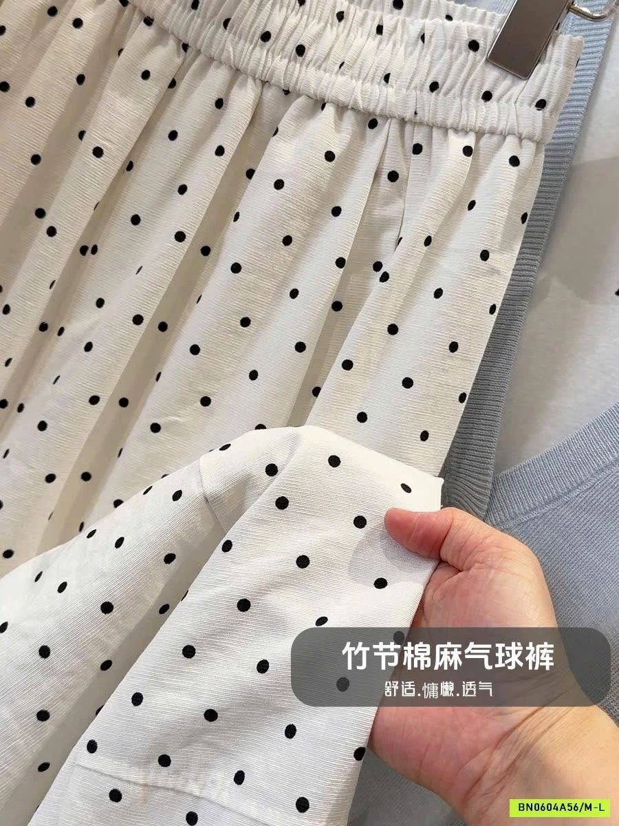 QUẦN ỐNG RỘNG CHẤM BI ANNA