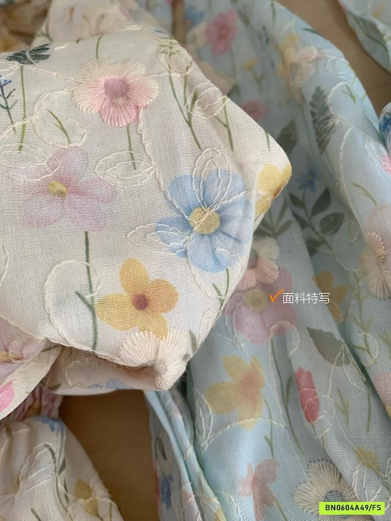 ÁO BABYDOLL THÊU HOA CỔ YẾM