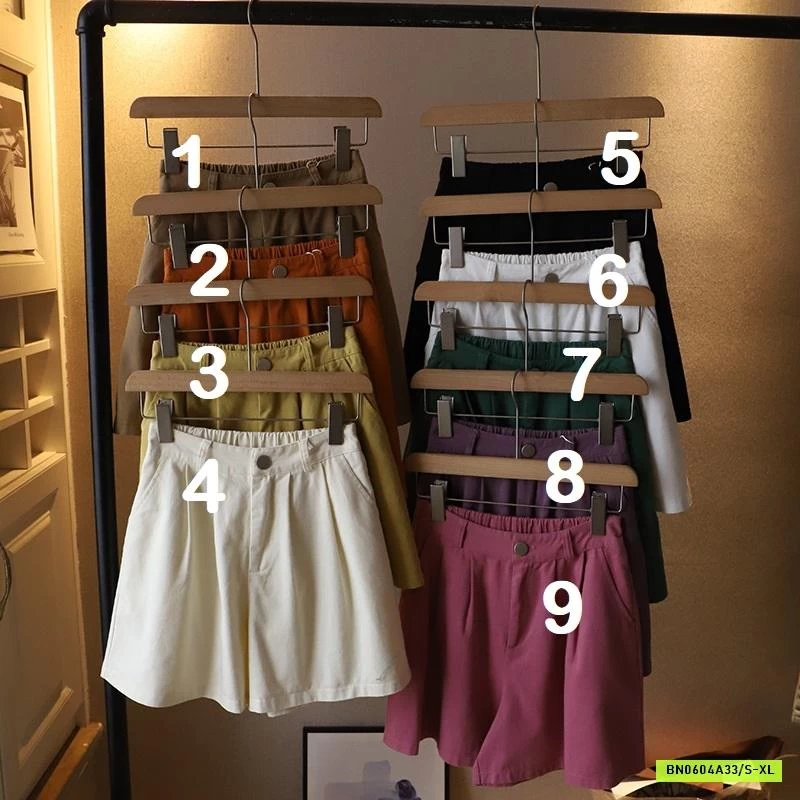 SHORT THÔ TRƠN MÀU CẠP CÚC XUẤT HÀN