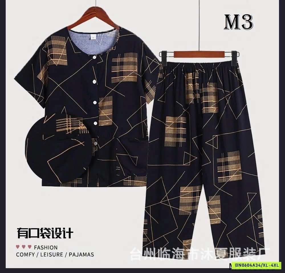 BỘ MẶC NHÀ HOẠ TIẾT HOA TRUNG NIÊN