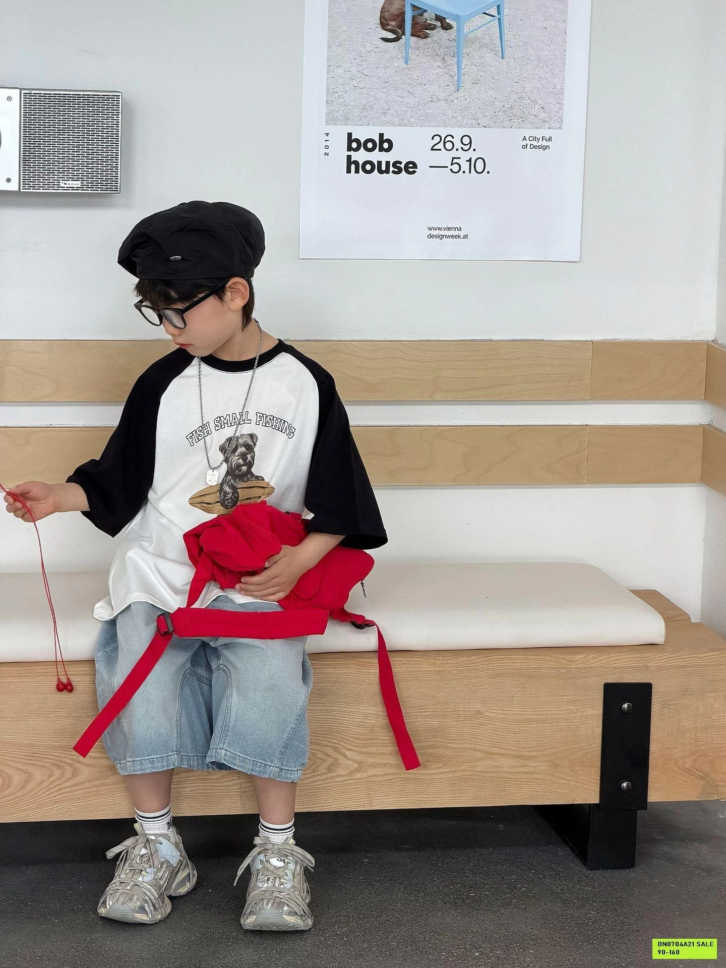 ÁO THUN GẤU PHỐI TAY ĐEN FANSHU