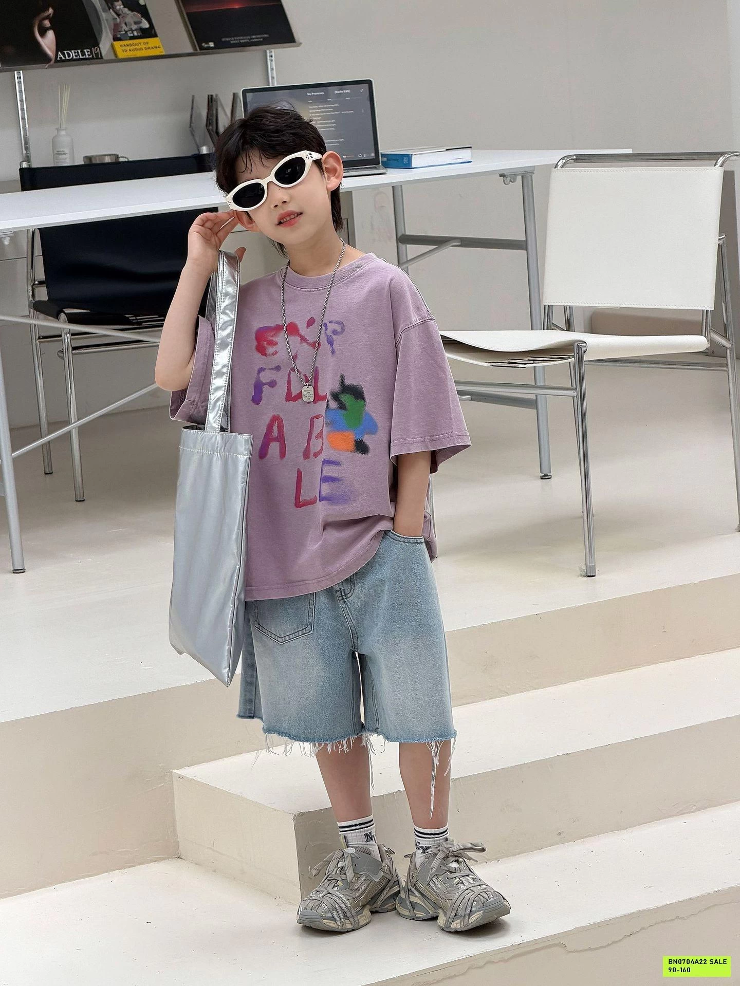 ÁO THUN TÍM CHỮ CÁI FANSHU