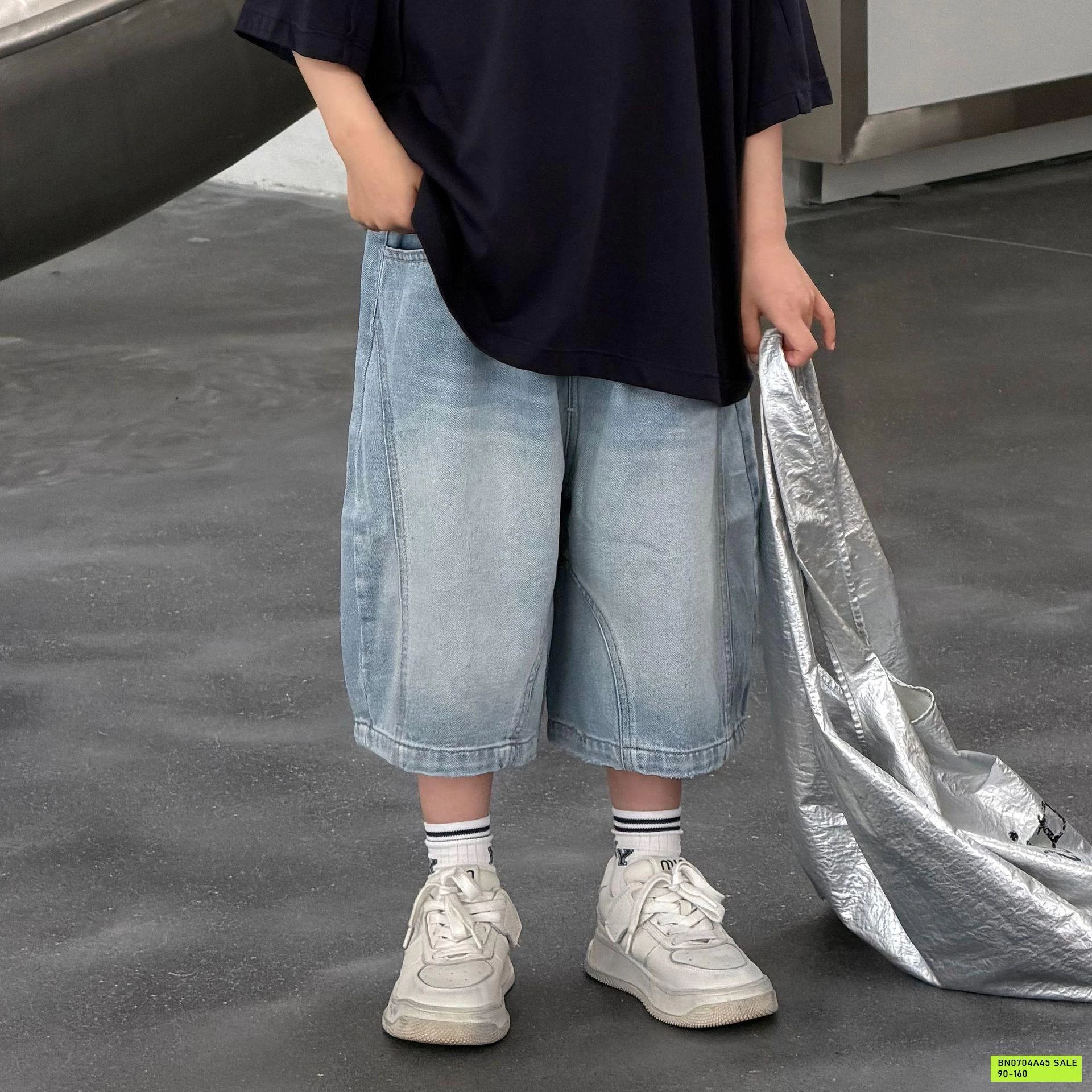 SHORT JEANS BASIC BẠC GỐI FANSHU