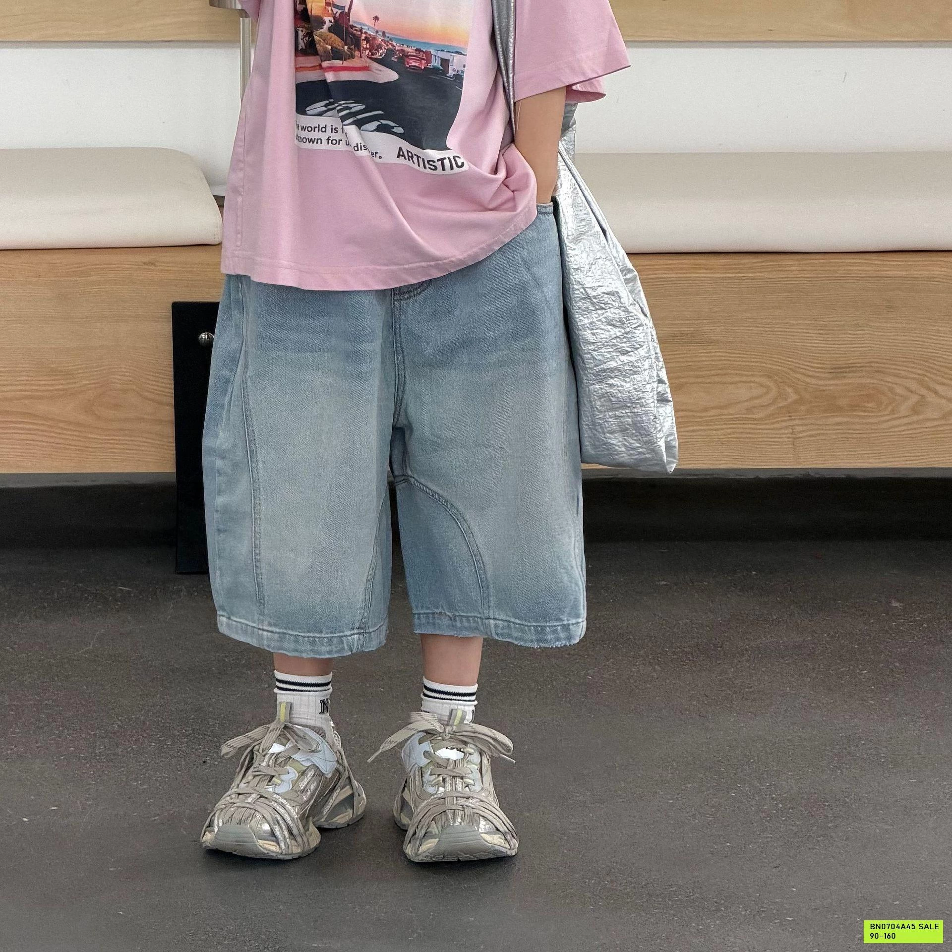 SHORT JEANS BASIC BẠC GỐI FANSHU