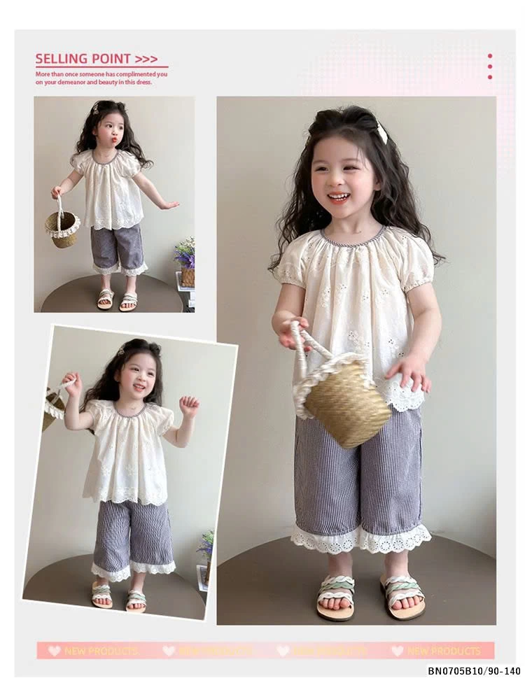 SÉT BABYDOLL QUẦN KẺ PHỐI REN