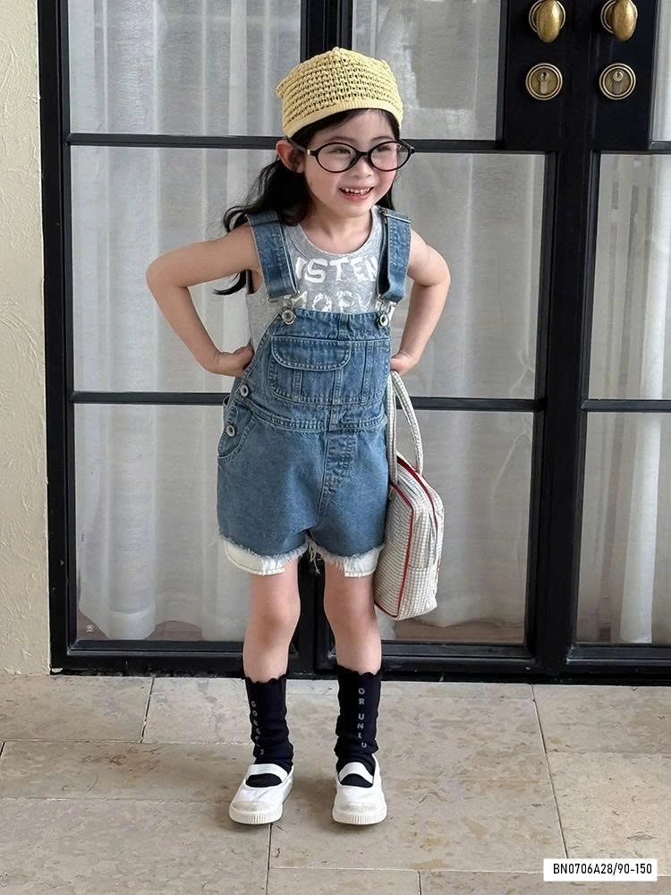 YẾM JEANS GẤU TUA RUA