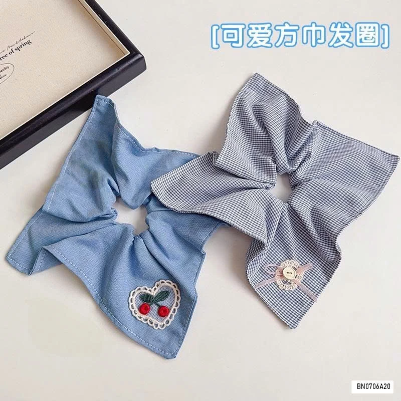 SÉT 4 DÂY BUỘC TÓC GIẢ KHĂN VINTAGE