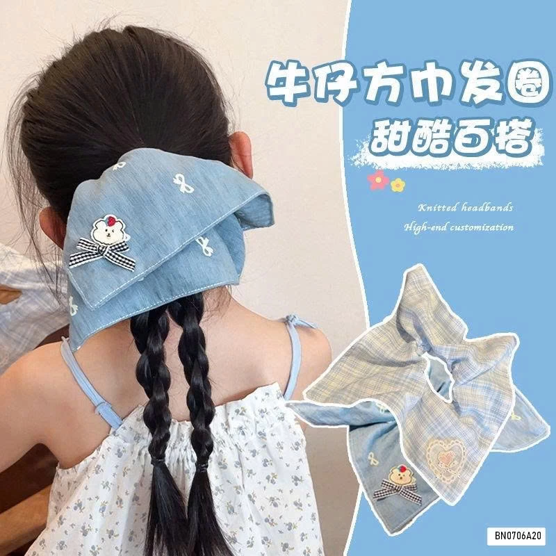 SÉT 4 DÂY BUỘC TÓC GIẢ KHĂN VINTAGE