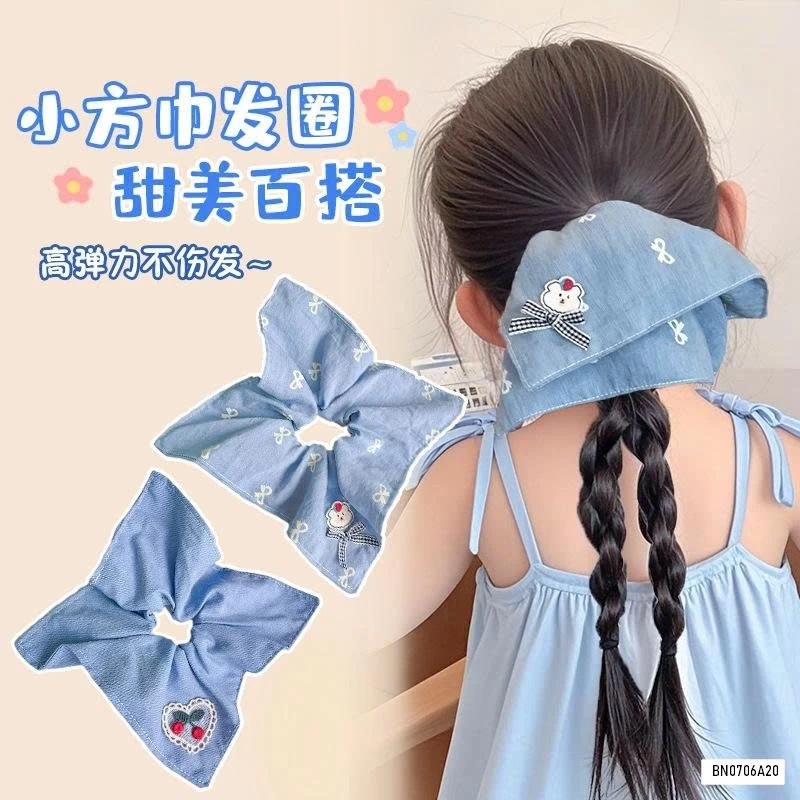 SÉT 4 DÂY BUỘC TÓC GIẢ KHĂN VINTAGE