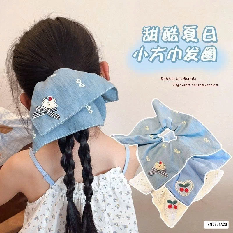 SÉT 4 DÂY BUỘC TÓC GIẢ KHĂN VINTAGE