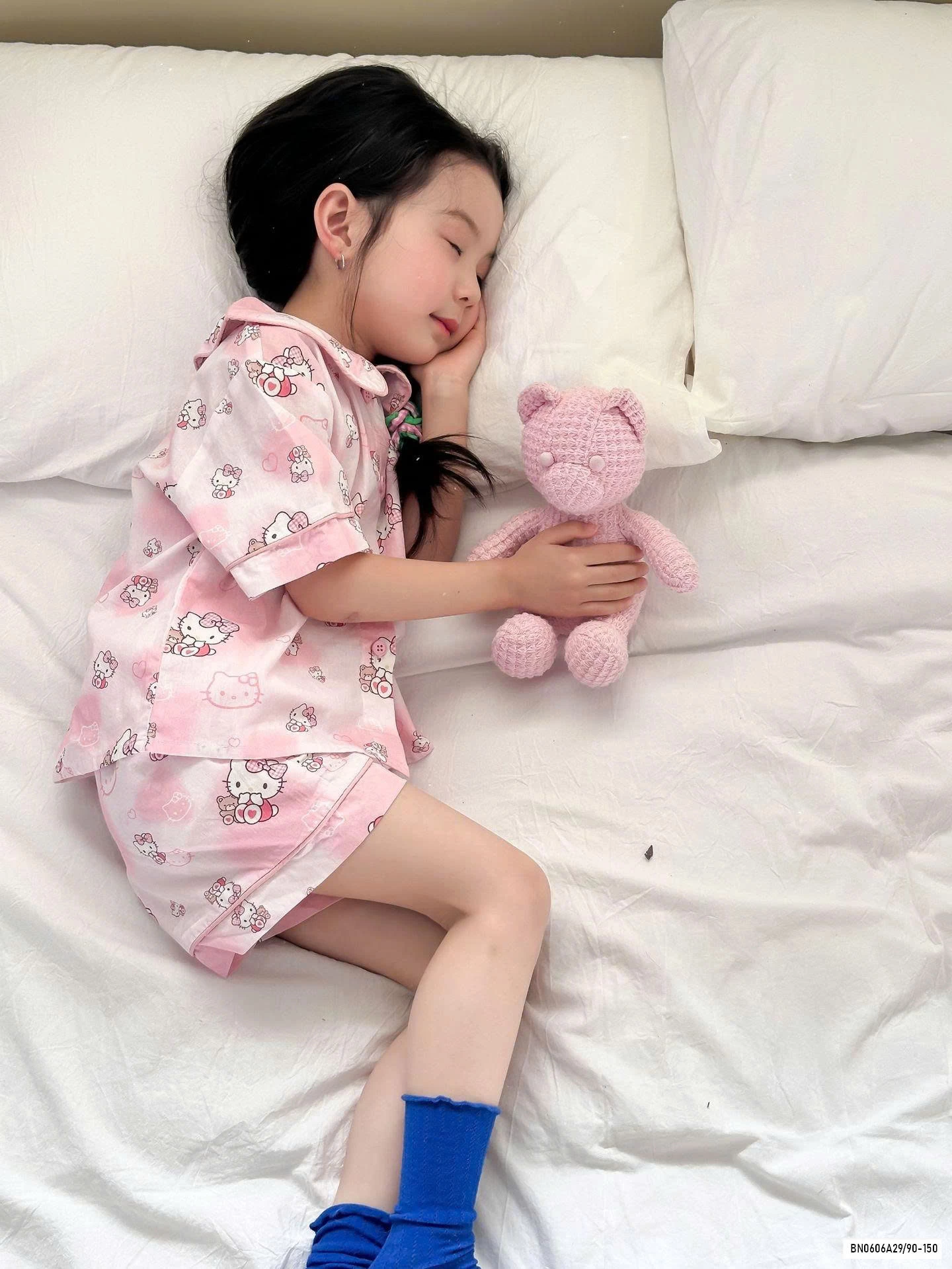 PIZAMA THÔ MỀM CỔ SEN