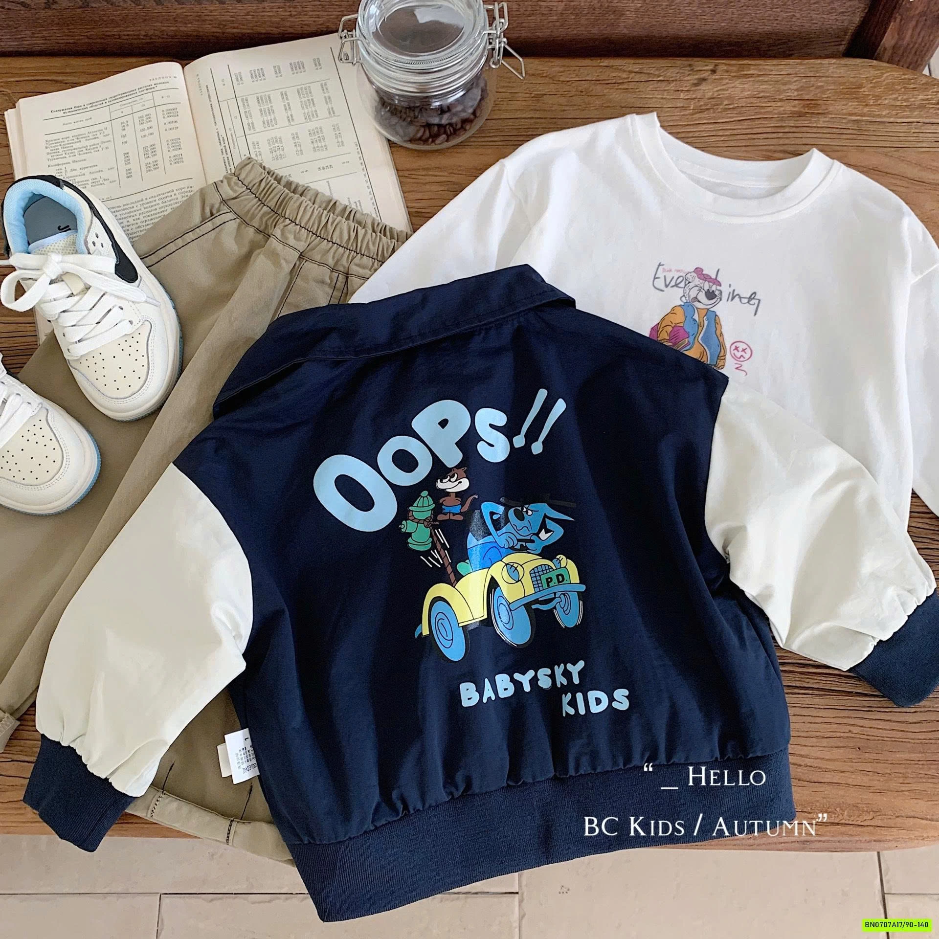 BOMBER GIÓ PHỐI MÀU TAY