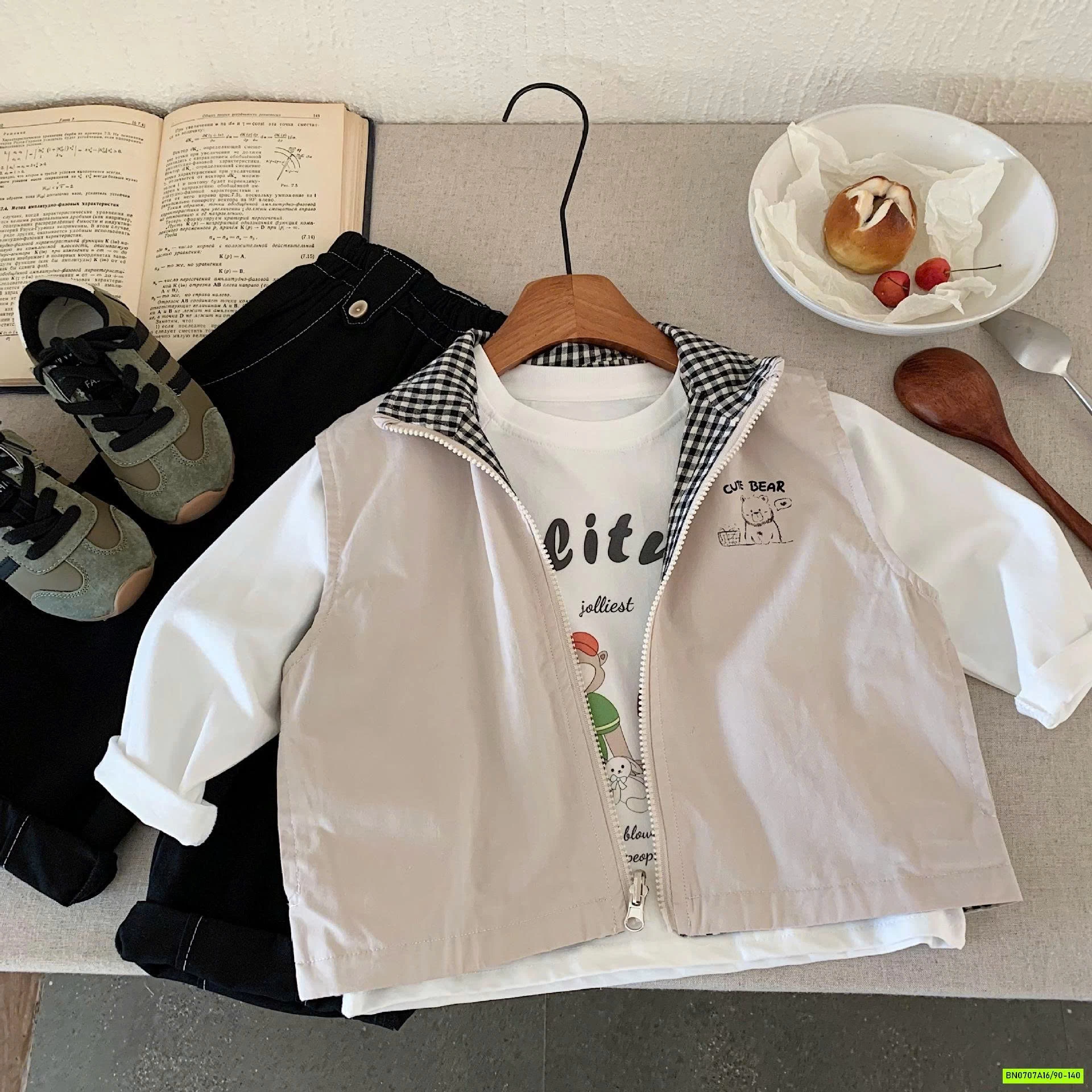 KHOÁC GILE GẤU CỔ BẺ 2 MẶT