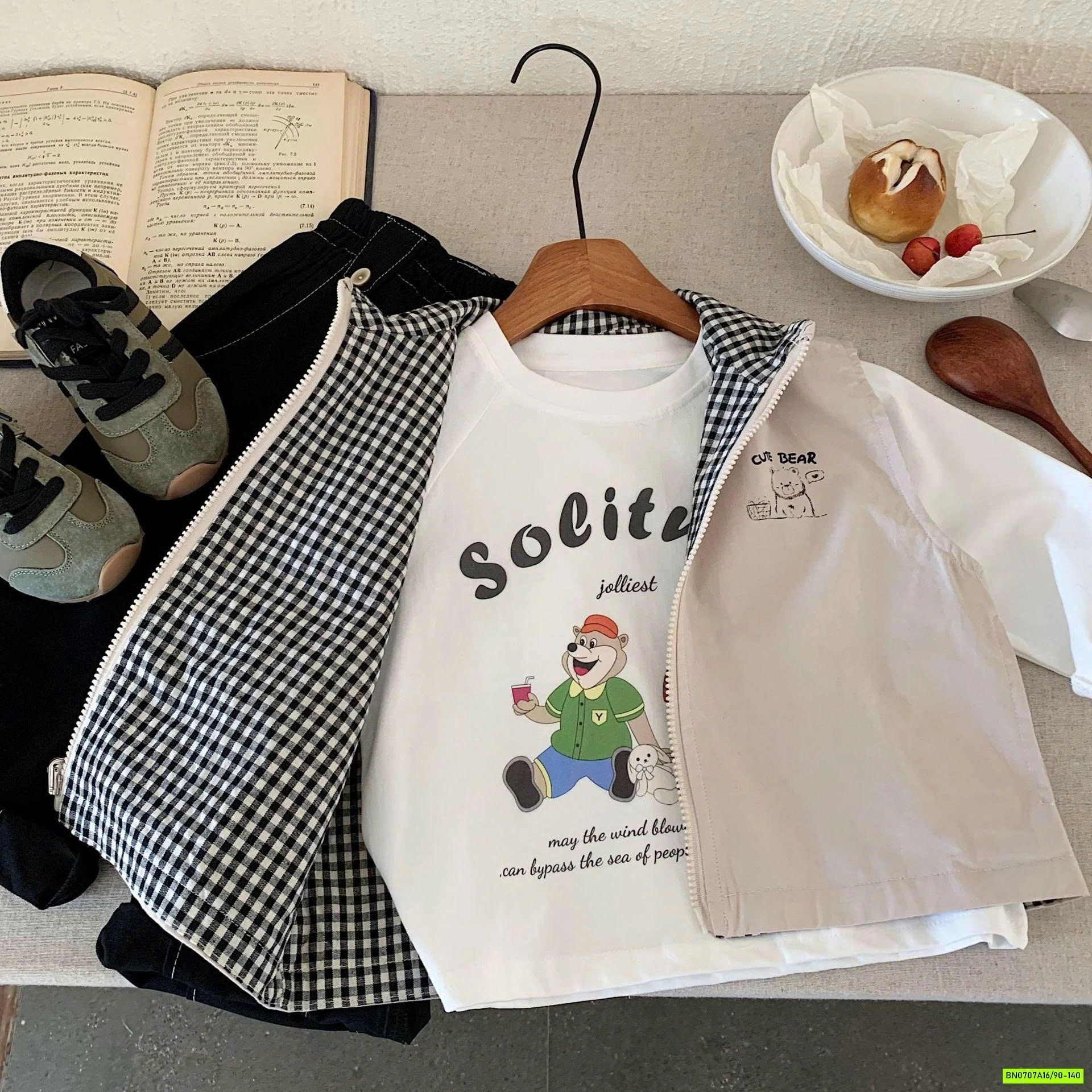 KHOÁC GILE GẤU CỔ BẺ 2 MẶT