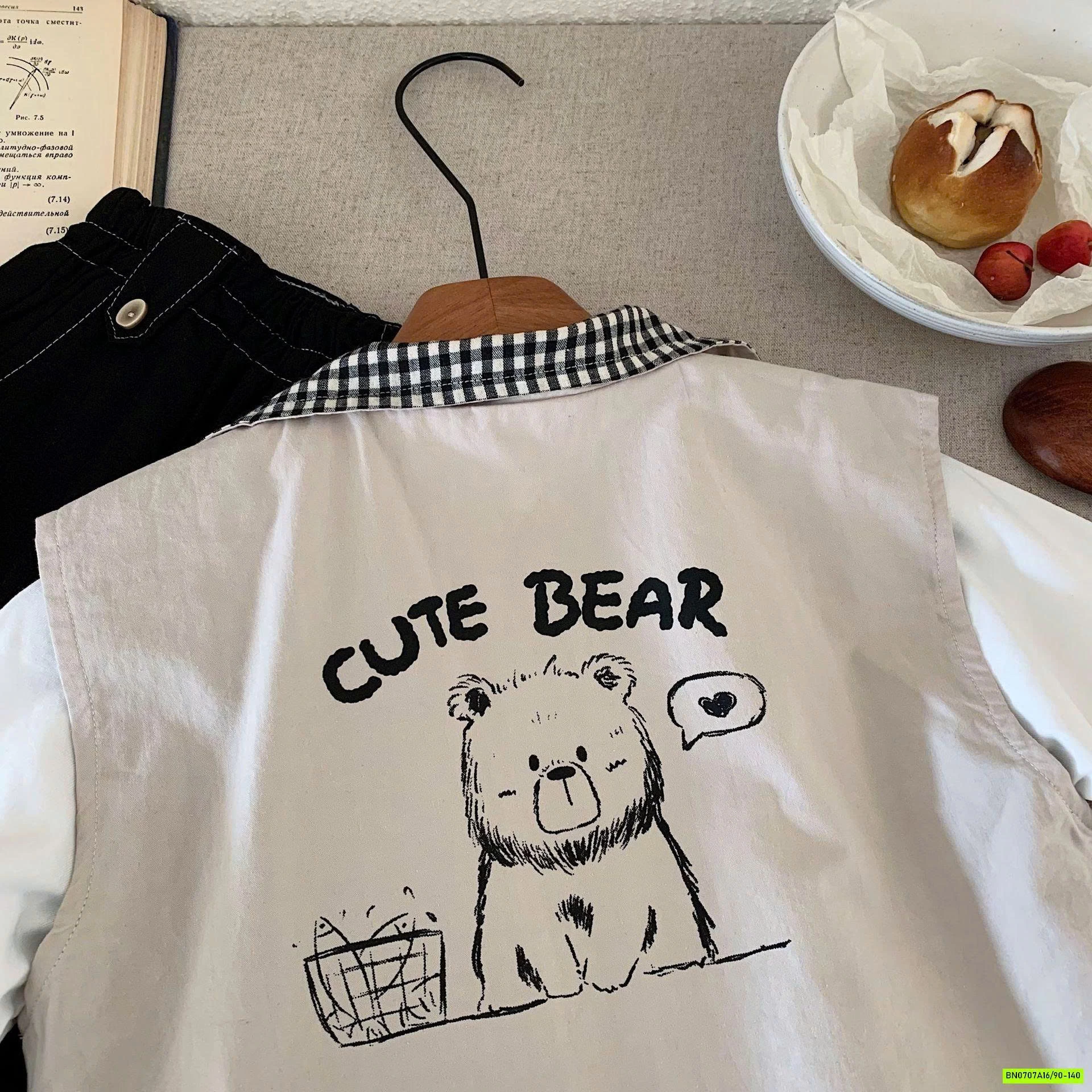 KHOÁC GILE GẤU CỔ BẺ 2 MẶT