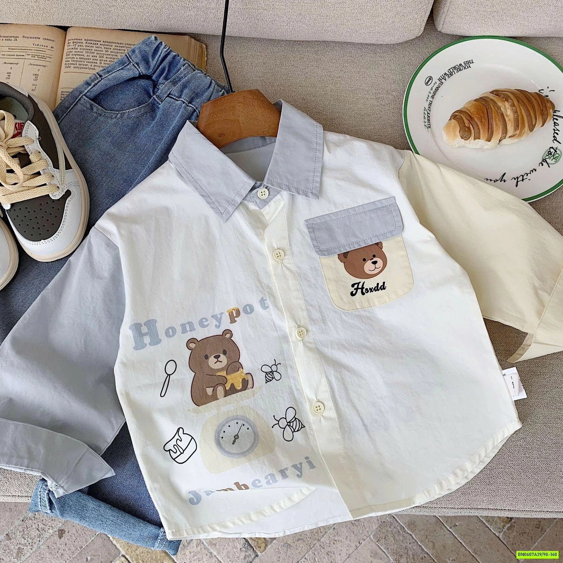 SƠ MI GẤU PHÓI MÀU