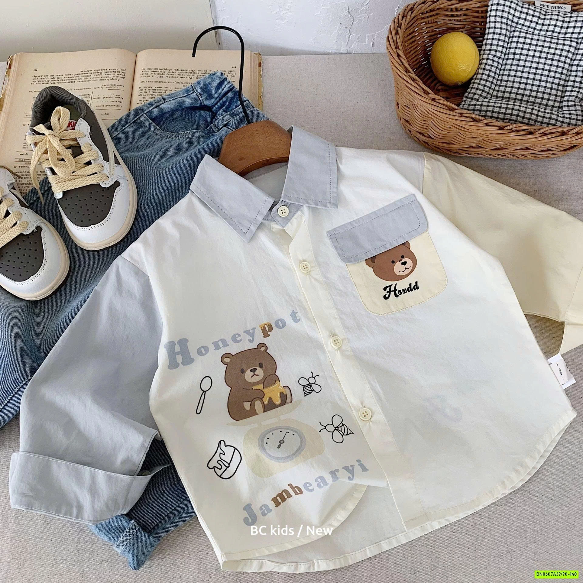 SƠ MI GẤU PHÓI MÀU