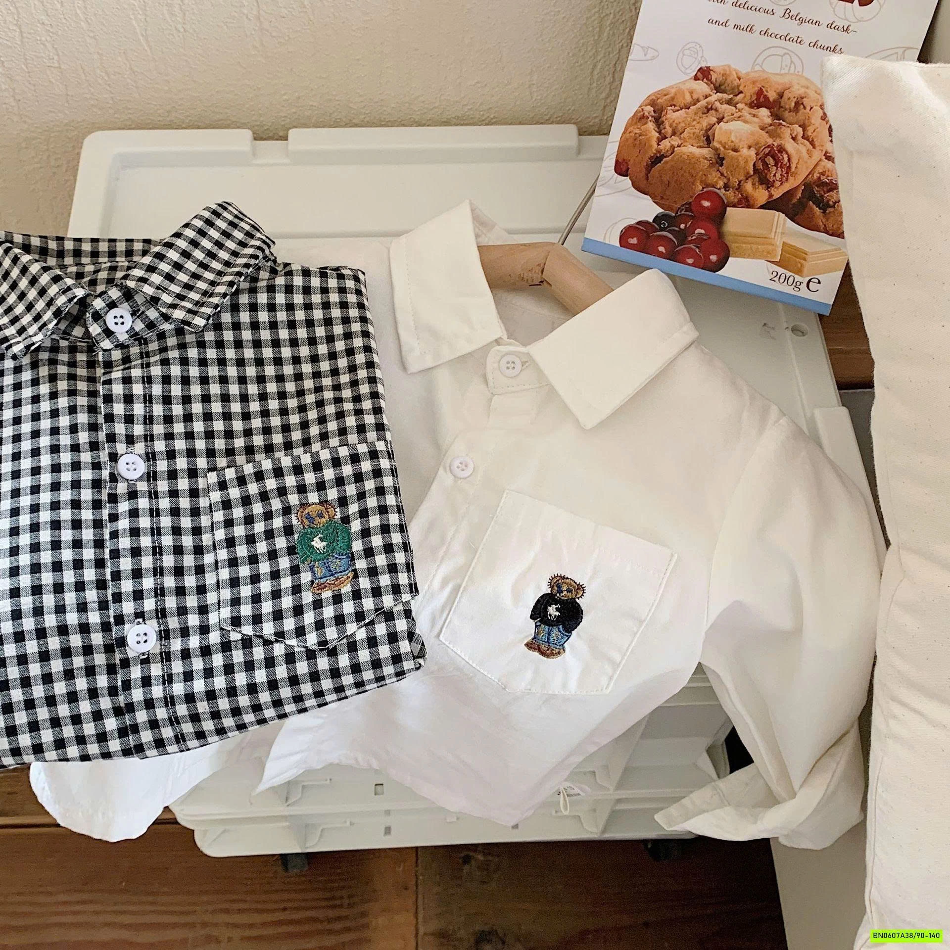 SƠ MI CỔ ĐỨC LOGO GẤU