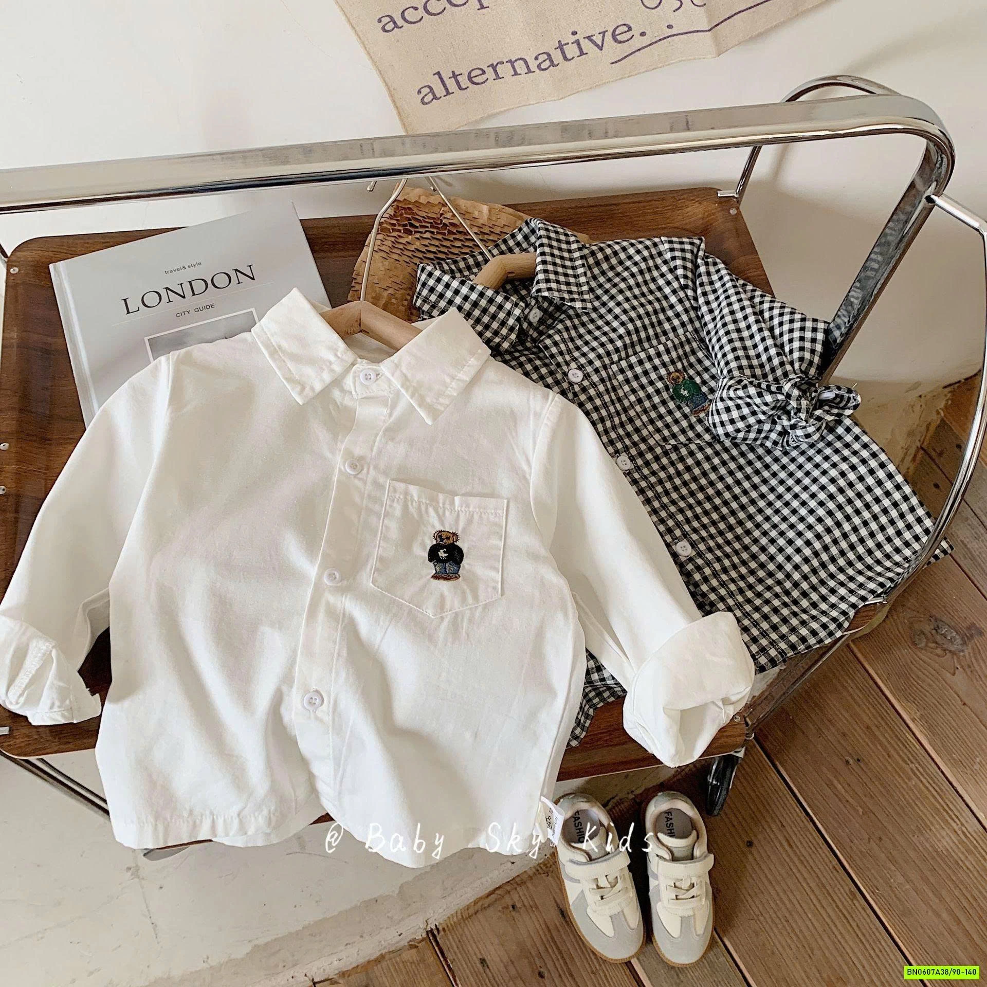 SƠ MI CỔ ĐỨC LOGO GẤU