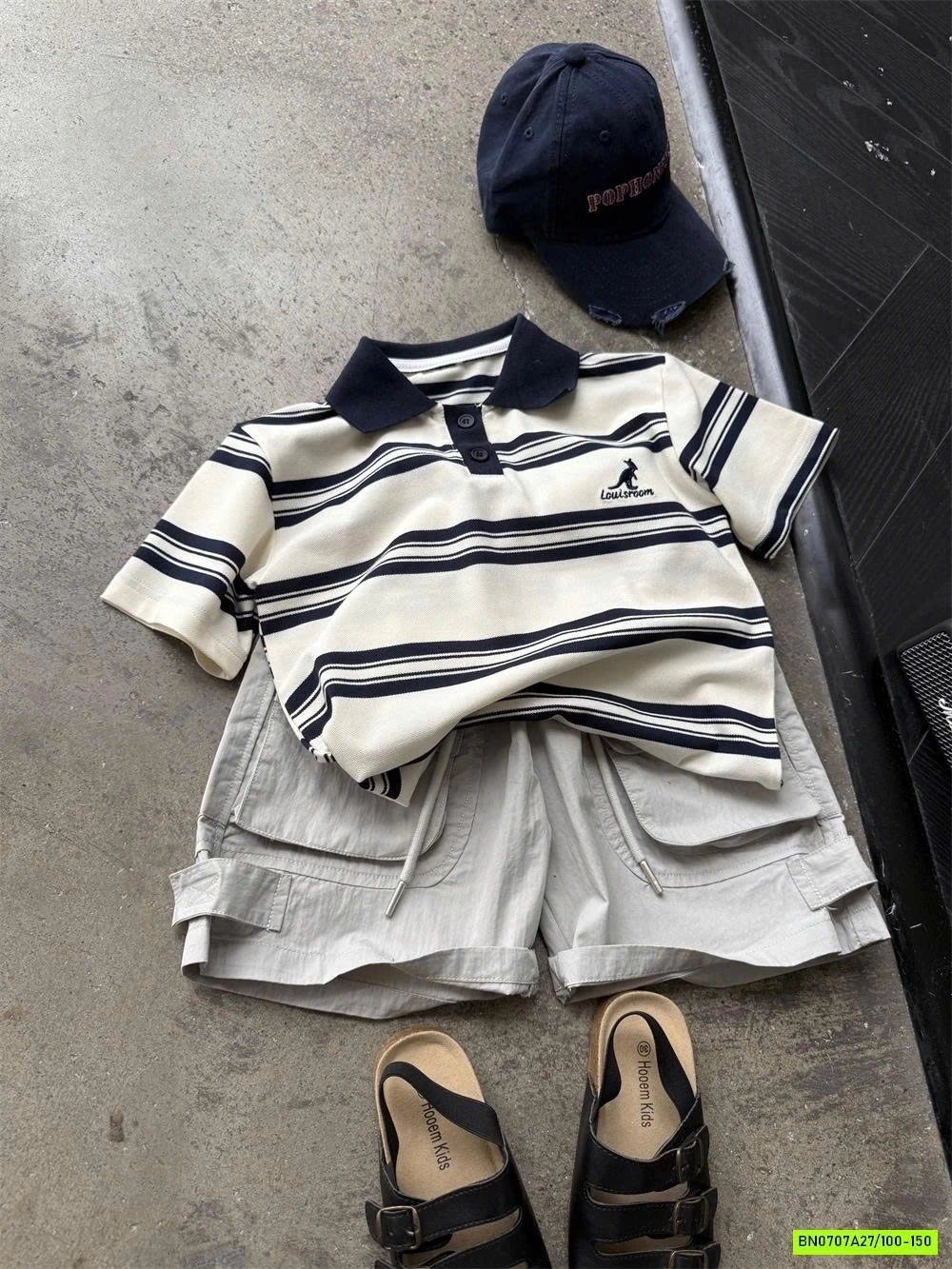 POLO KẺ THÊU LOGO