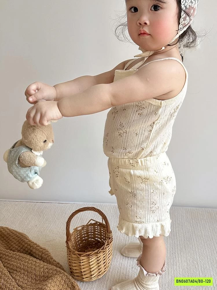 BỘ COTTON GIẤY VIỀN BÈO 2 DÂY