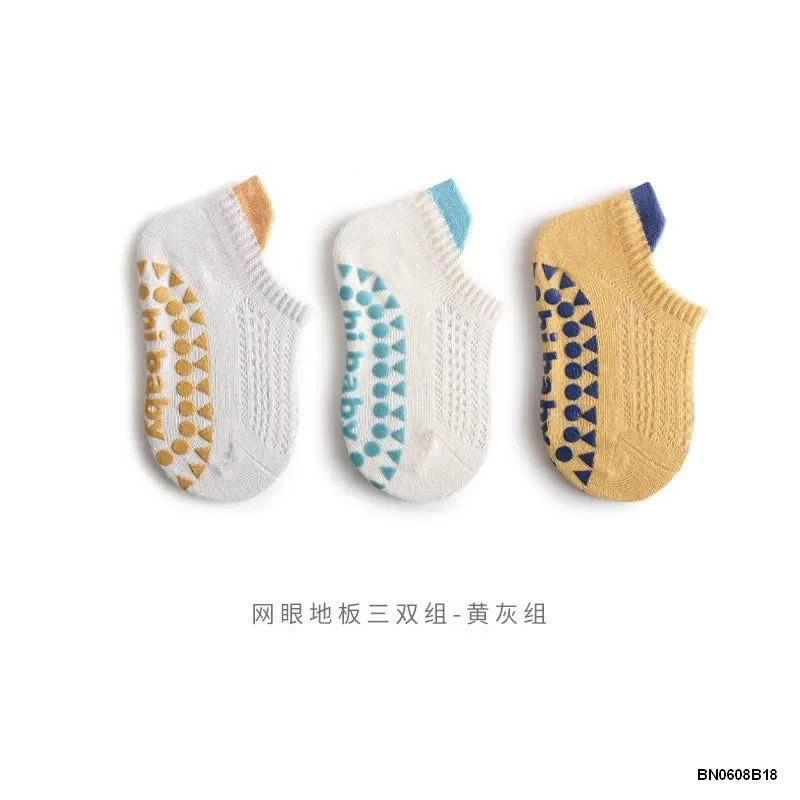 SÉT 3 đôi TẤT CHỐNG TRƯỢT DẠNG LƯỚI CHO BÉ