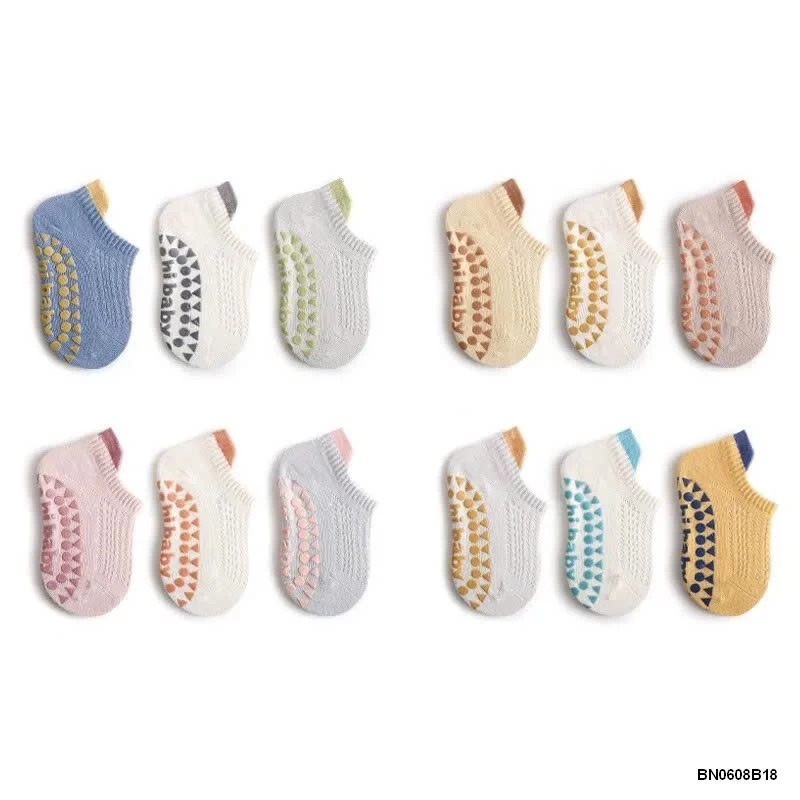 SÉT 3 đôi TẤT CHỐNG TRƯỢT DẠNG LƯỚI CHO BÉ