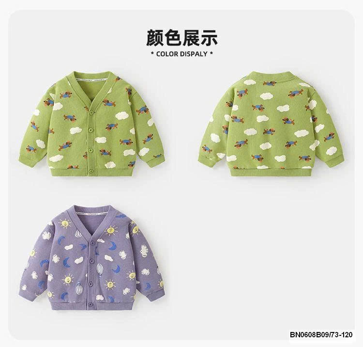 KHOÁC LEN IN HÌNH CHO BÉ