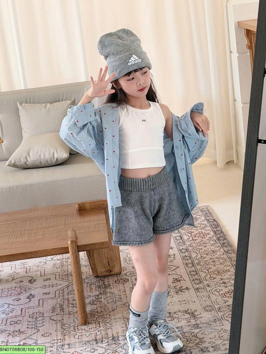SƠ MI ĐUỔI TÔM TRÁI TIM NHỎ