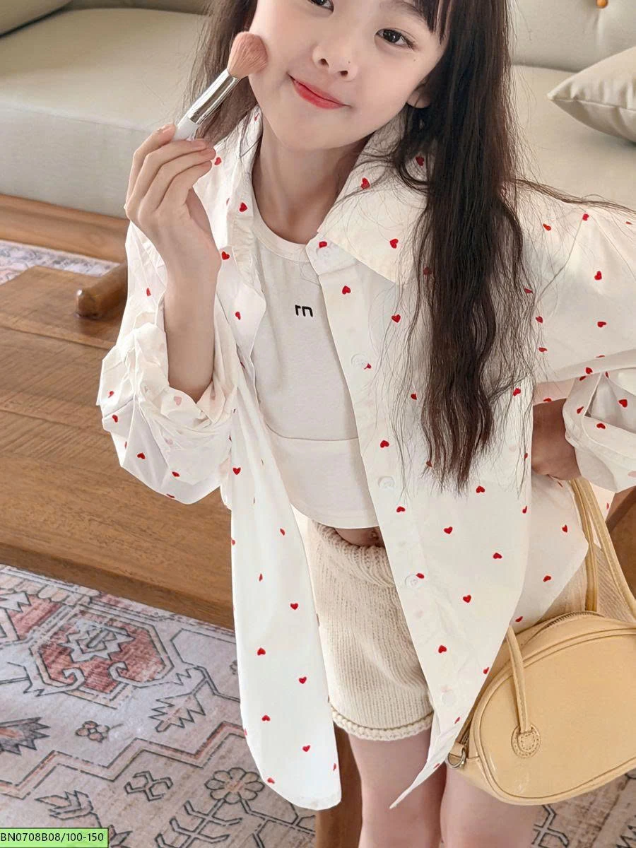 SƠ MI ĐUỔI TÔM TRÁI TIM NHỎ