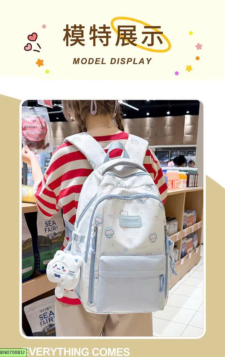 BALO THỜI TRANG IN MÈO DỄ THƯƠNG