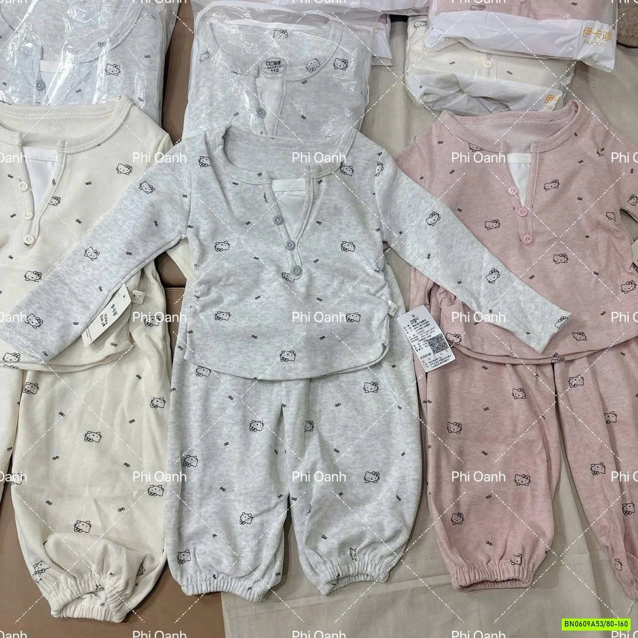 BỘ NỈ ÁO RÚT EO KITTY