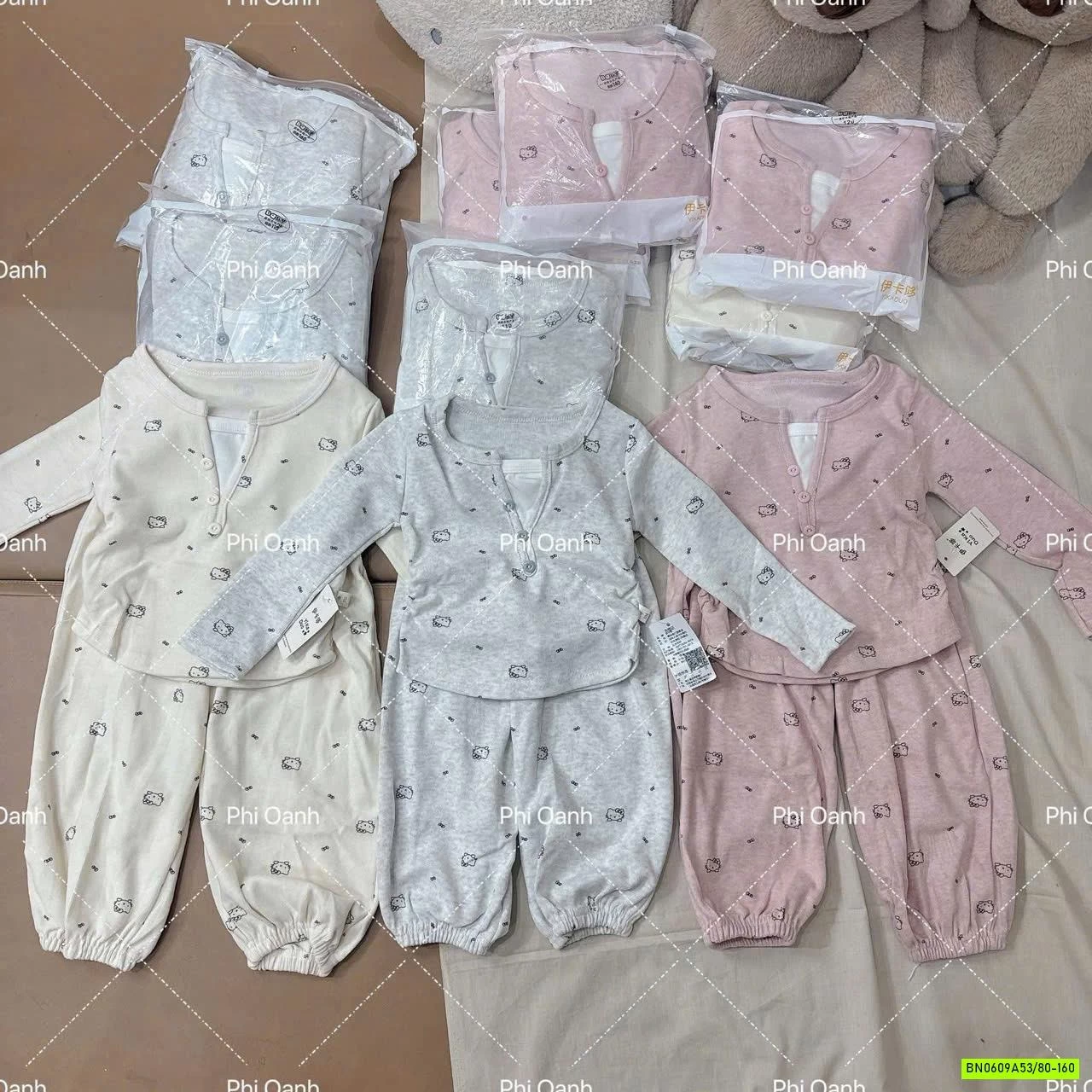 BỘ NỈ ÁO RÚT EO KITTY