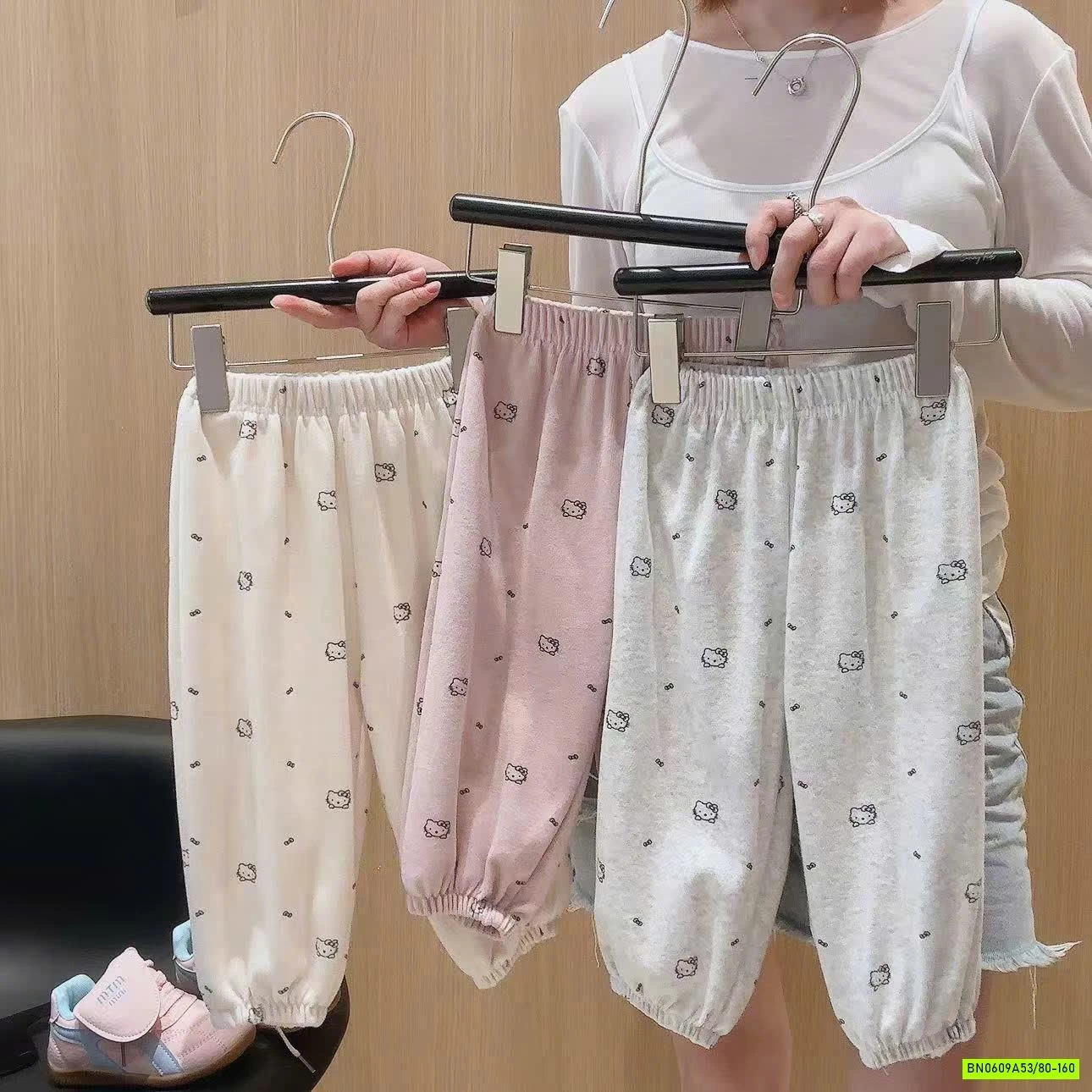 BỘ NỈ ÁO RÚT EO KITTY