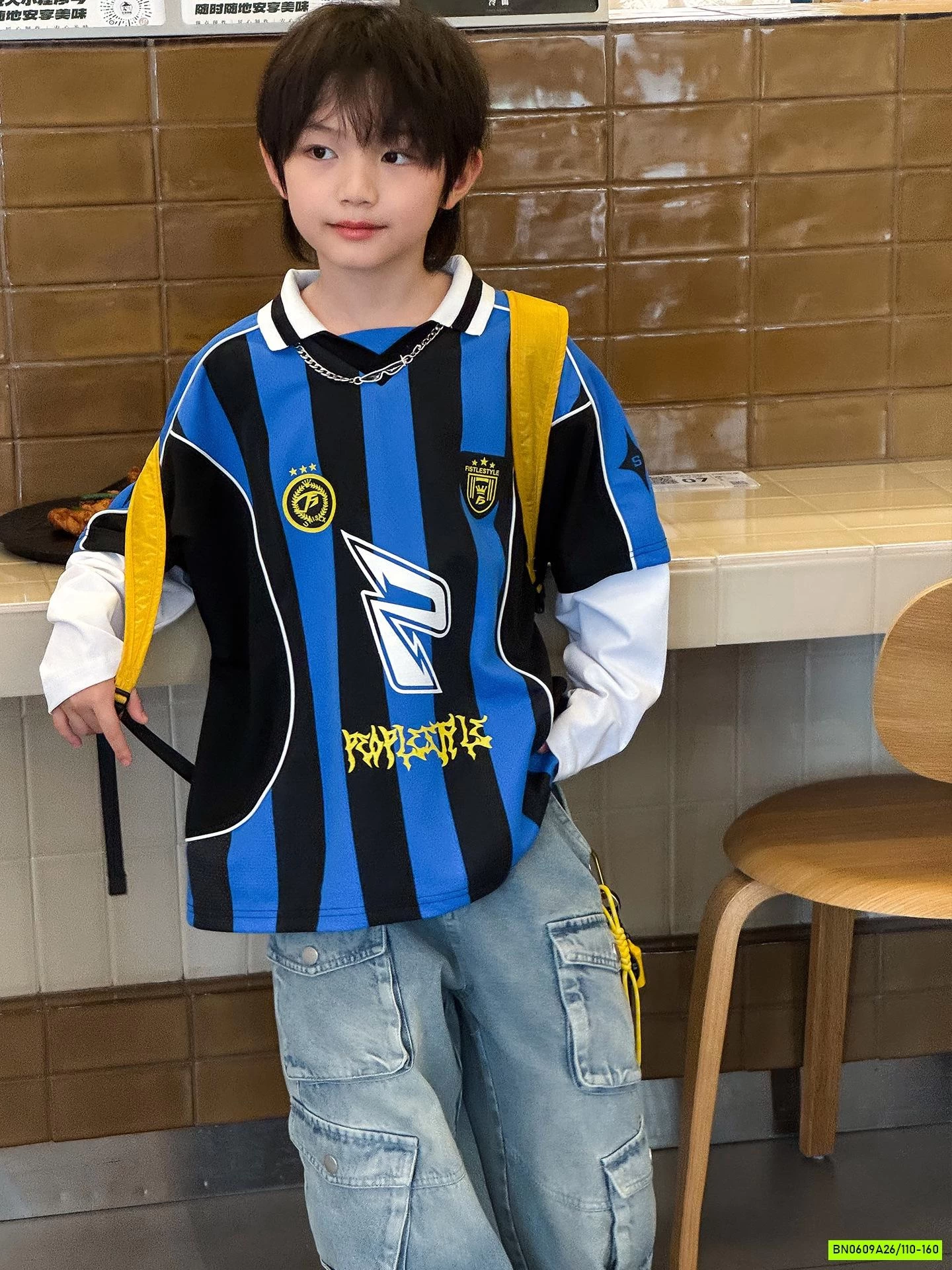 ÁO THUN THỂ THAO SỌC XANH GIẢ 2 LỚP