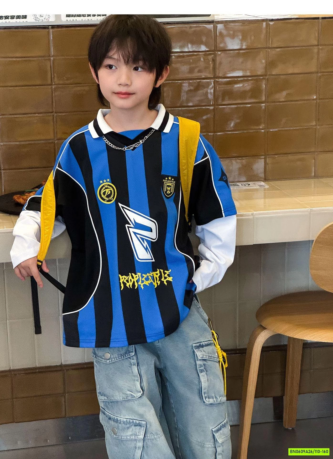 ÁO THUN THỂ THAO SỌC XANH GIẢ 2 LỚP