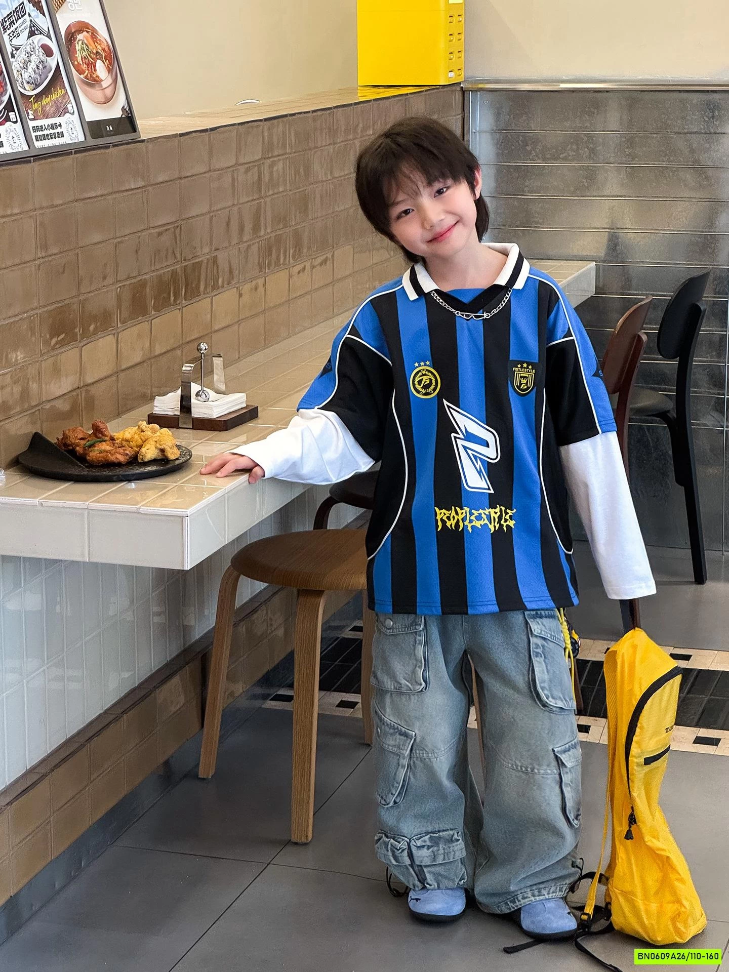 ÁO THUN THỂ THAO SỌC XANH GIẢ 2 LỚP