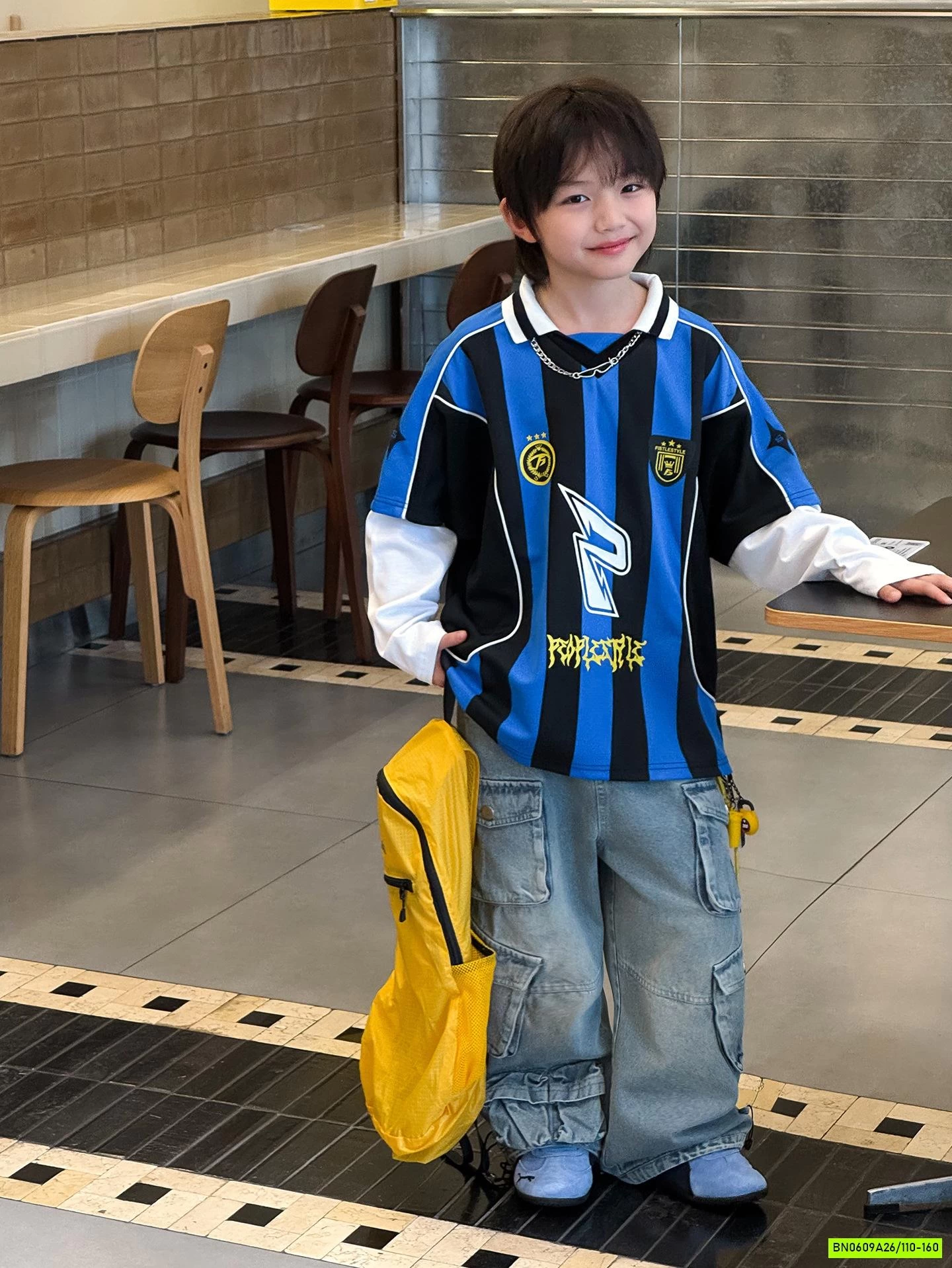 ÁO THUN THỂ THAO SỌC XANH GIẢ 2 LỚP