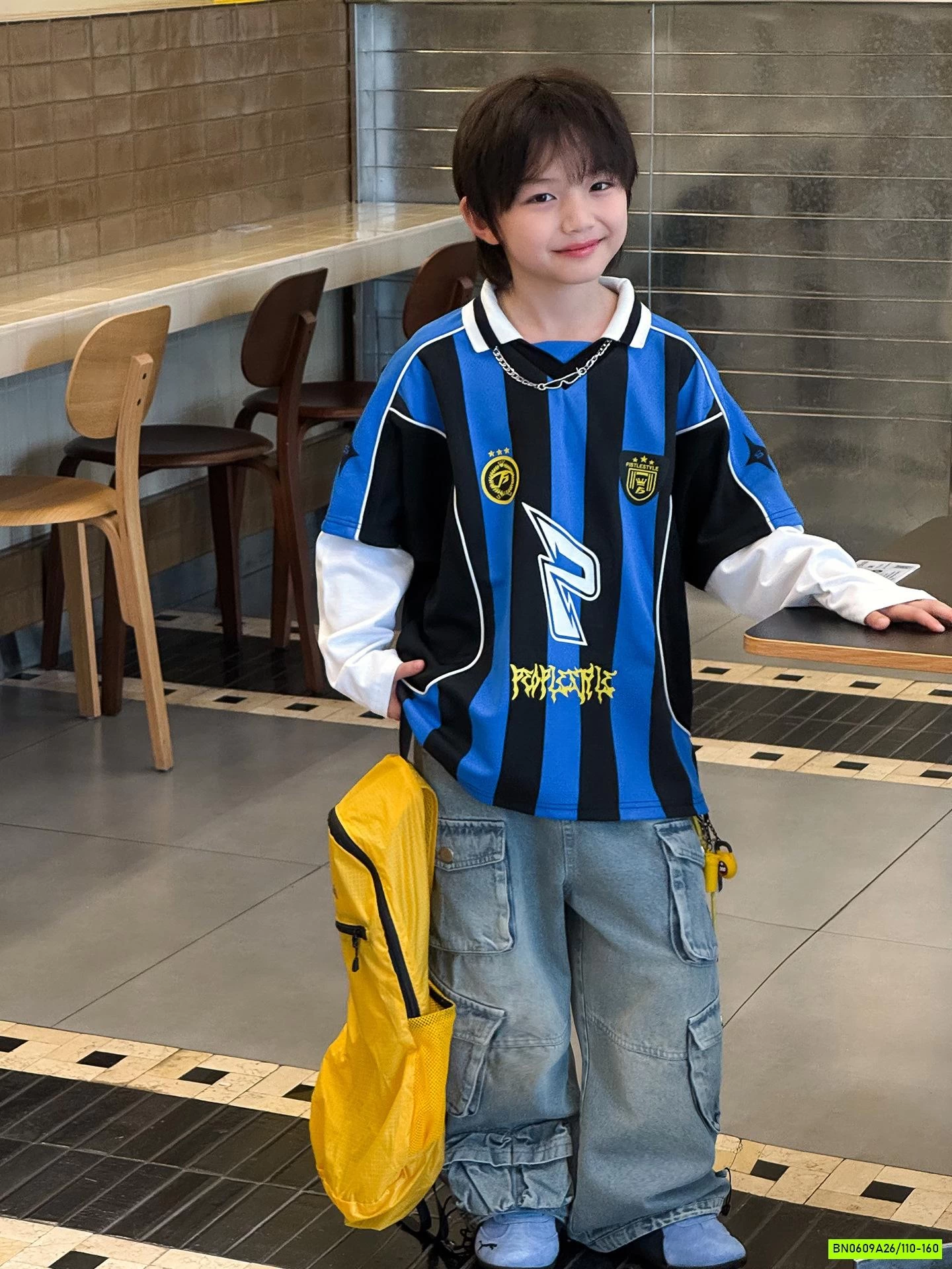 ÁO THUN THỂ THAO SỌC XANH GIẢ 2 LỚP