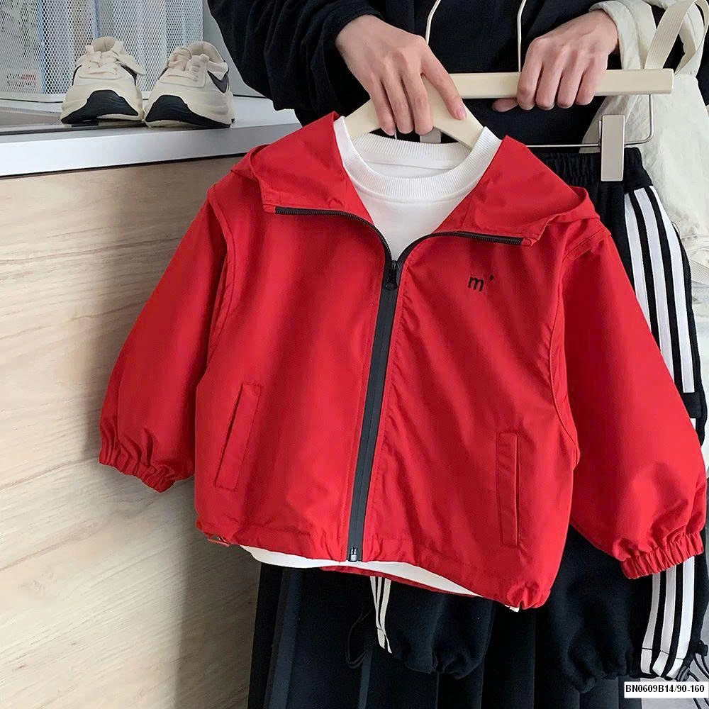 ÁO KHOÁC GIÓ ĐỎ TRƠN MÀU