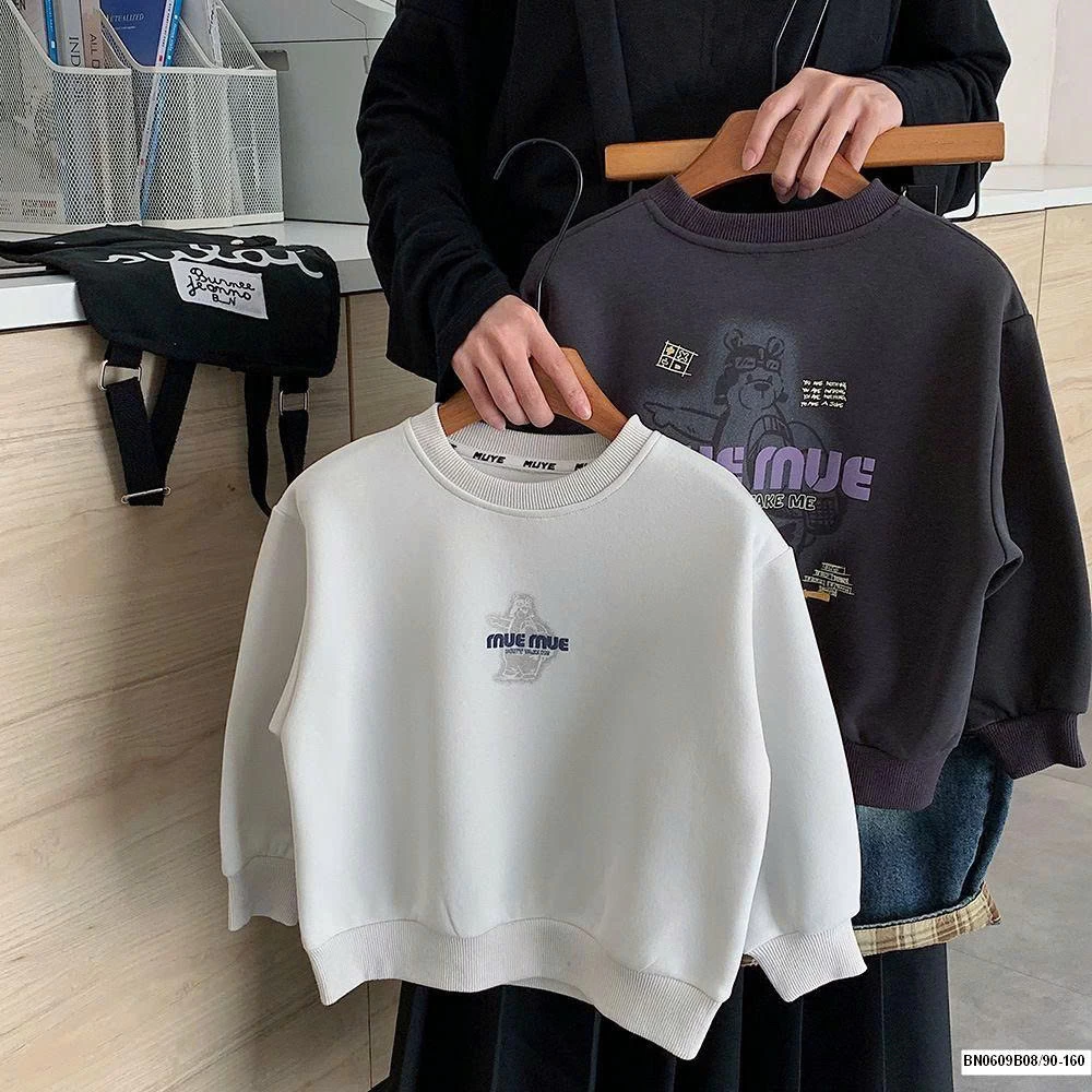ÁO NỈ CHỮ MUEMUE