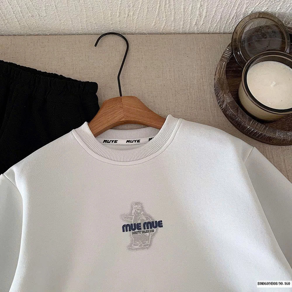 ÁO NỈ CHỮ MUEMUE