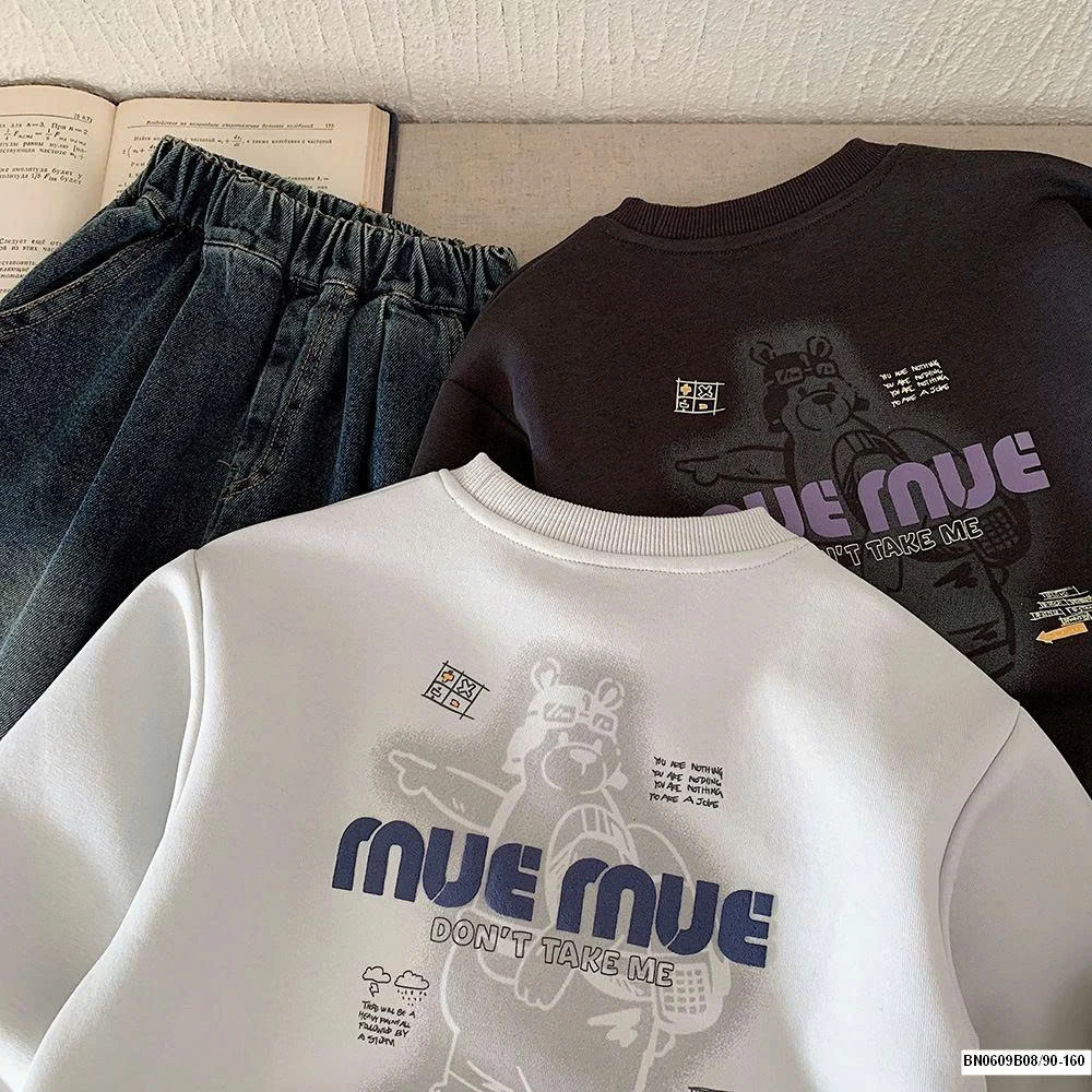 ÁO NỈ CHỮ MUEMUE