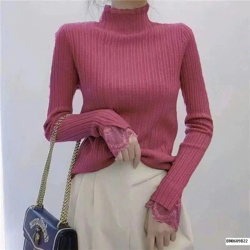 ÁO LEN NỮ MIX REN