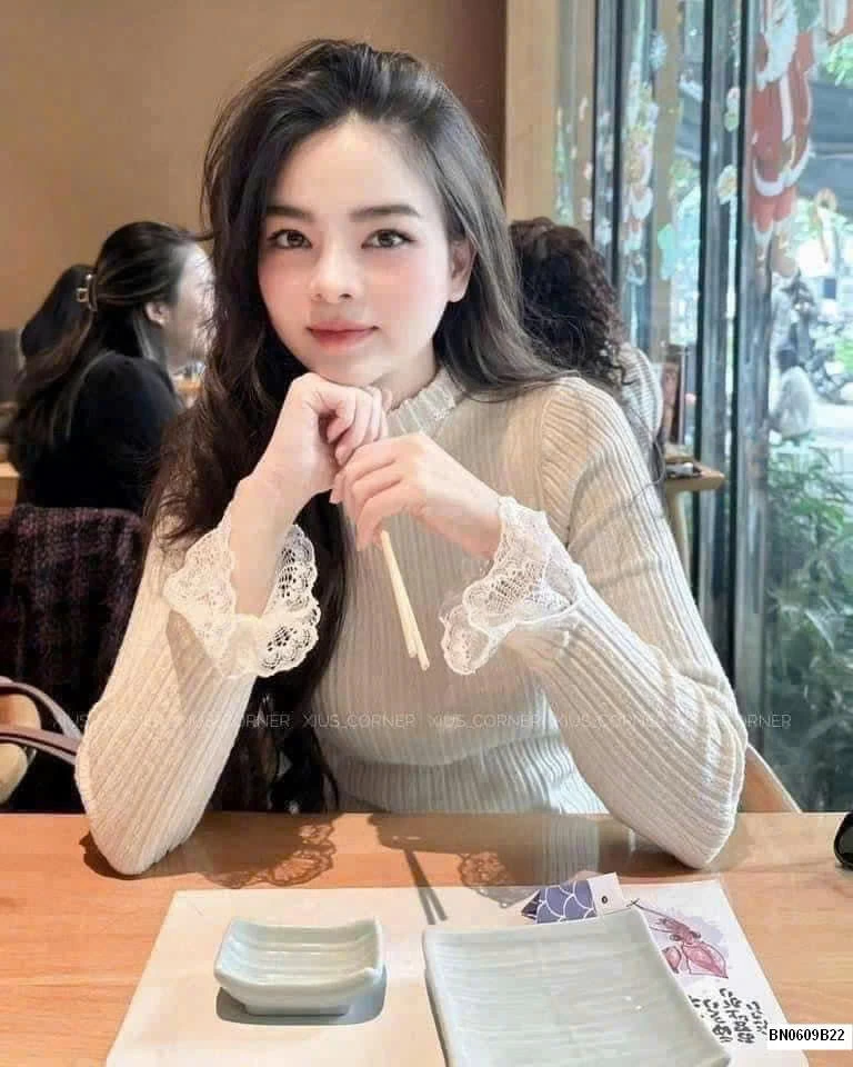 ÁO LEN NỮ MIX REN