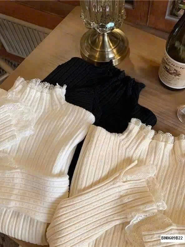 ÁO LEN NỮ MIX REN