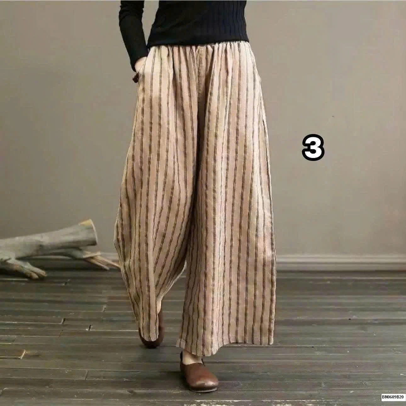 QUẦN ỐNG RỘNG KẺ SỌC