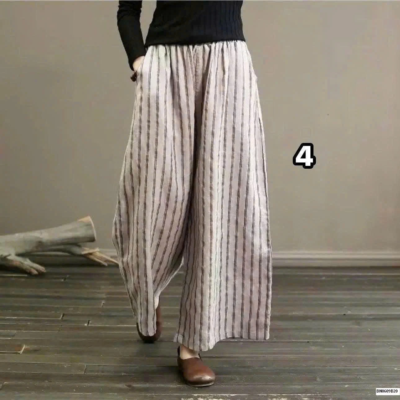 QUẦN ỐNG RỘNG KẺ SỌC