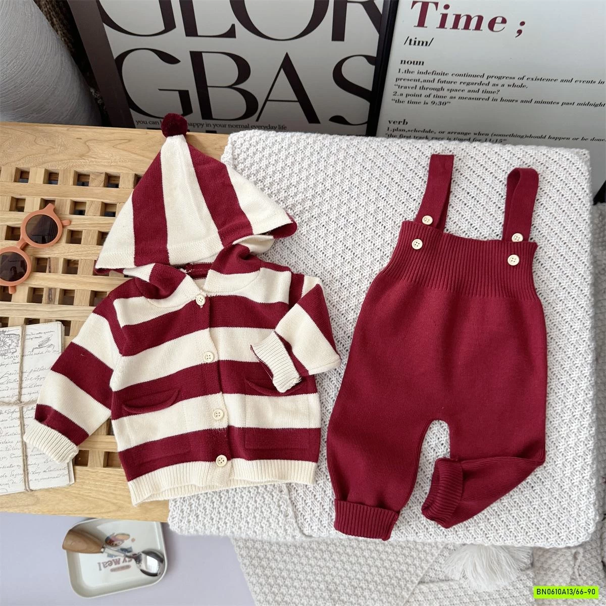 SÉT YẾM LEN + KHOÁC KẺ SZ NHÍ