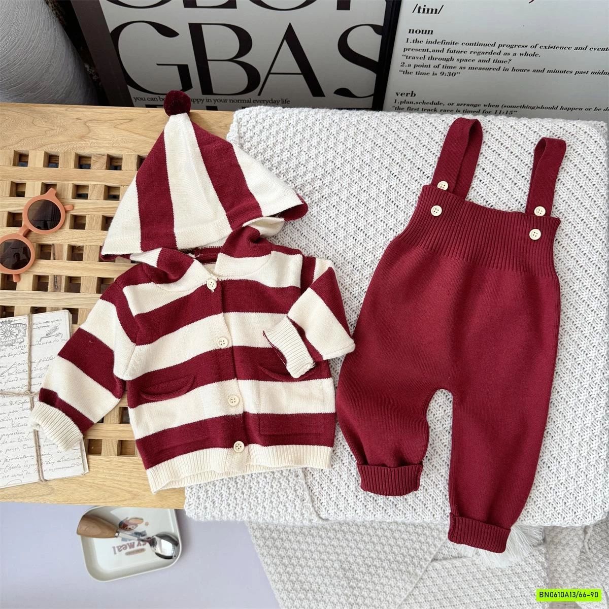 SÉT YẾM LEN + KHOÁC KẺ SZ NHÍ